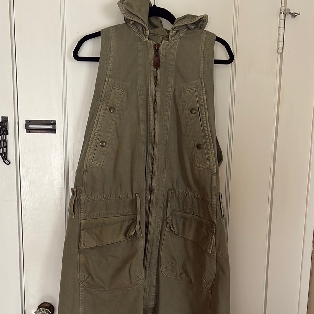 Kapital Khaki Hooded Vest